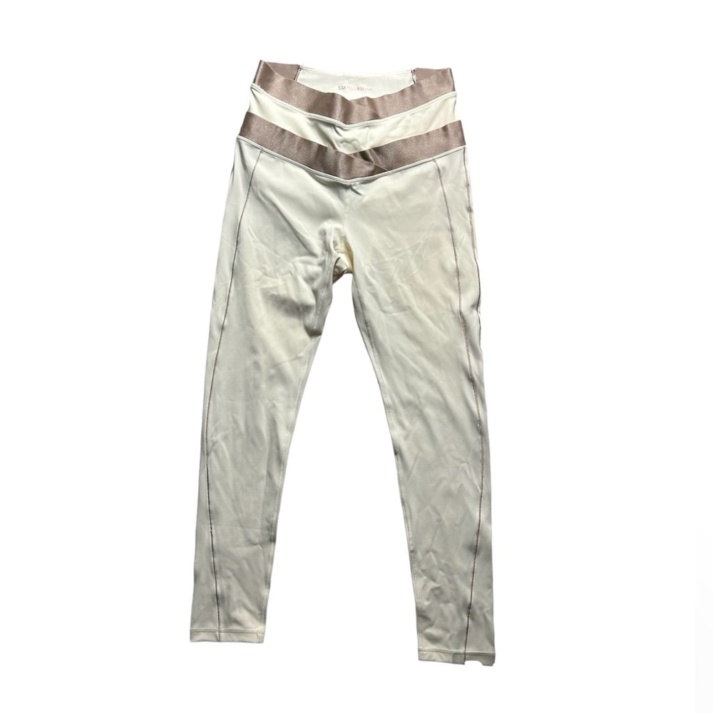 Calia Cream and Rose Gold Criss Cross Legging